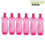 Nayasa Loopy Pet water Bottle - Pink 1 L (Set of 6)