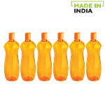 Nayasa Loopy Pet water Bottle - Orange 1 L (Set of 6)