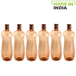 Nayasa Loopy Pet water Bottle - Amber 1 L (Set of 6)