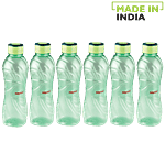 Nayasa Solar Pet water Bottle - Green 1 L (Set of 6)