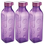 Nayasa Square Pet water Bottle - Violet 1 L (Set of 3)