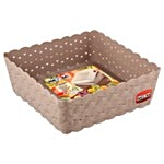 Nayasa Ocean Fruit Plastic Basket Small - Beige 1 pc