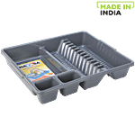 Nayasa Kitchen Plastic Serving Tray - Monica, Grey 1 pc