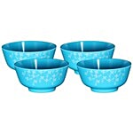 Iveo  100% Melamine 3D Soup Bowl Set - Blue 300 ml (Set of 4)