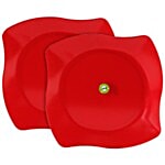 Iveo Dinner Plate Set - 100% Melamine - Red set of 2 (Pack of 2)