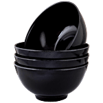 Iveo Veg Bowls - 100% melamine - Black set of 4 (Set of 4)