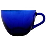 Iveo  Glass Fame Coffee Cup Set - Blue 235 ml (Set of 6)