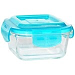 Iveo  Borosilicate Food Container With Lid - Square, Small 320 ml