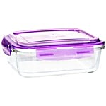 Iveo  Borosilicate Food Container With Lid - Rectangular, Small 370 ml