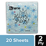 BB Home Paper Napkins - Happy Party, Blue 20 pulls