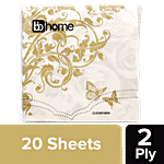 BB Home Paper Napkins - Designer Print, Brown 20 Pulls