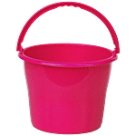 Princeware Plastic Bucket - For Bathing/Cleaning, With Handle, Frosty Pink 5 L