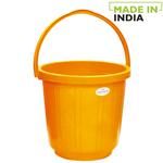 Princeware Bathing/Cleaning Bucket – With Plastic Handle, Mango Yellow, L1145PH-LT MY, 25 L