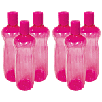 Princeware Pet Plastic Water Bottle - Pink, Aster, L3022X6 PK 975 ml (Set of 6)