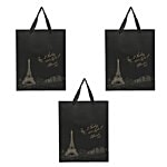 DP Gift/Paper Carry Bag - Medium, Black BB 400M 3 pcs