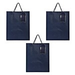 DP Gift/Paper Carry Bag - Medium, Navy Blue, Dimond Shaped Cut Print BB 404 M 3 pcs