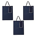 DP Gift/Paper Carry Bag - Small, Navy Blue, Dimond Shape Cut Print BB 404 S 3 pcs