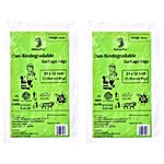 NaturePac Garbage Bag - Large, Green, Biodegradable 15 pcs Pack of 2