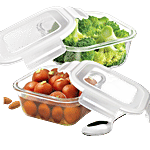 Treo Square Glass Container - Store Fresh 665 ml (Set of 2)