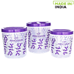 Princeware Twister Plastic Container - Violet, L9437-3 3 pcs