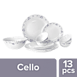 Cello Opalware Dinner Set - Dainty Blue 13 pcs