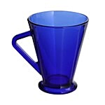 Iveo  Glass Cafe Milk/Coffee Mug - Blue 285 ml