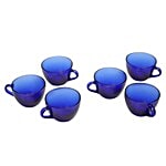 Iveo  Glass Fame Coffee Cup Set - Blue 6 pcs