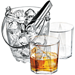 Treo Bernard Scot Ice Bucket With Tong & Glasses/Tumblers 7 pcs