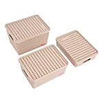 Nayasa Gloria Multi Utility Basket - Small, Medium, Large, Beige 3 pcs