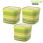 Nayasa Deluxe Plastic Dry Fruits Container - Fusion, Green 3 pcs