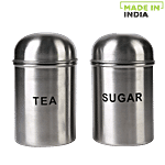 Neelam Stainless Steel Tea Sugar Canister/Container Set 2 pcs