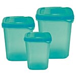 Princeware Prince Pilot Plastic Container Set - Green 3 pcs
