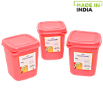 Princeware Prince Pilot Plastic Container - Pink 3 pcs