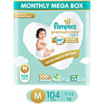 Pampers  Premium Care Diaper Pants - M, 7-12 kg 104 pcs