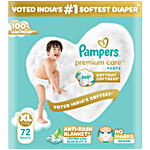 Pampers  Premium Care Diaper Pants - XL, 12-17 kg 72 pcs 
