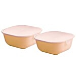 Saura Easy Lock Square Container 800 ml Pack of 2