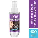 Livon Serum Anti-frizz Serum - For Rough & Dry Hair, With Vitamin E & Argan Oil, Damage Protection 100 ml 