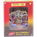 SriRudra Ganesh-Ganapathi Idol Eco friendly right trunk 20 cm Decorative 1 pc