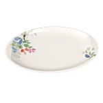 Servewell Pure Melamine Oval Urmi Serving Platter - Leaf Glossary 1 pc