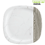 Servewell Pure Melamine Sq Round Small Plate - Marbo Wood 1 pc