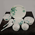 Servewell Pure Melamine Traditional Dinner Set - Water Lily 24 pcs