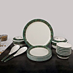 Servewell Dinner Set - Melamine, Garden Of Love, Traditional, White 24 pcs