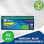 bb home Garbage Bags - Medium, Blue, 48 x 53 Cm 30 pcs (Oxo-Biodegradable)