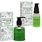 Natural Vibes Ayurvedic Anti Acne & Skin Whitening Treatment - Tea Tree Skin Repair Serum & Tea Tree Face Wash 180 ml