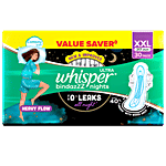 Whisper Ultra Bindazzz Nights Sanitary Pads For Heavy Flow - XXL 30 pcs