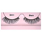 GlamGals Stylish Black Soft Thick Reusable False Eye Lashes For Women - SH11 2 g