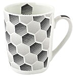 Raja Chai/Bone China Milk/Coffee Mug - Black & White Dotted 300 ml
