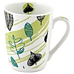 Raja Chai/Bone China Milk/Coffee Mug - Green & Black Floral 300 ml
