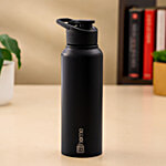 bb home Frost Stainless Steel Bottle With Sipper Cap - Black 750 ml