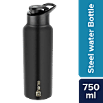 bb home Frost Stainless Steel Bottle With Sipper Cap - Black, PXP 1004 Cq 750 ml